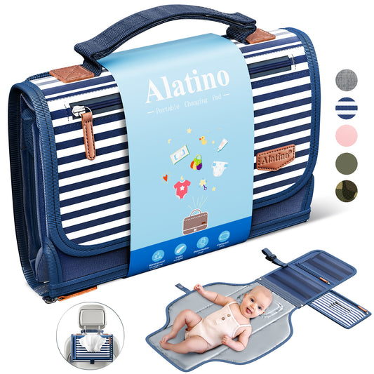 Portable Diaper Changing Pad for Baby(Navy)