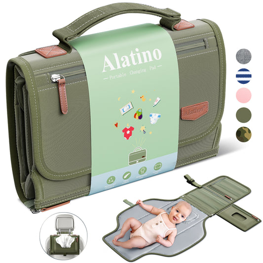 Portable Diaper Changing Pad for Baby(Army Green)