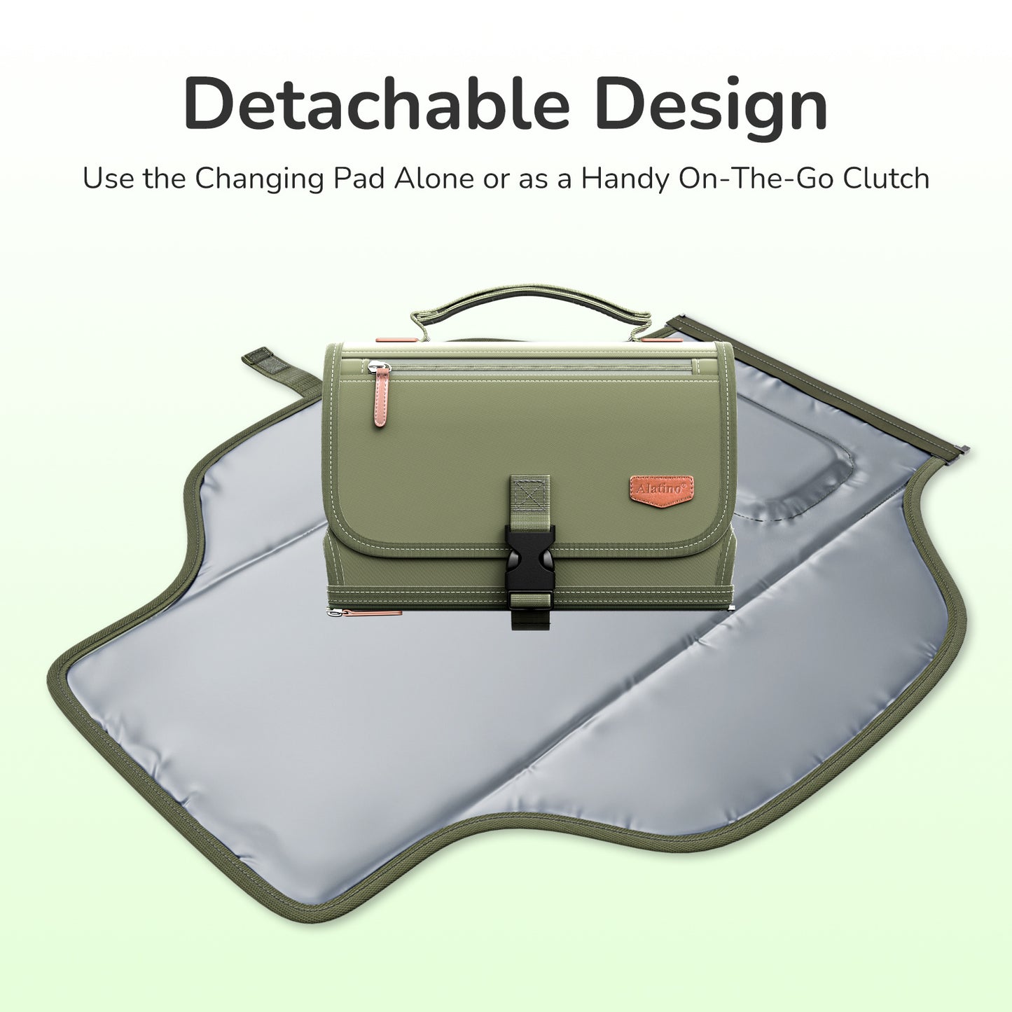 Portable Diaper Changing Pad for Baby(Army Green)