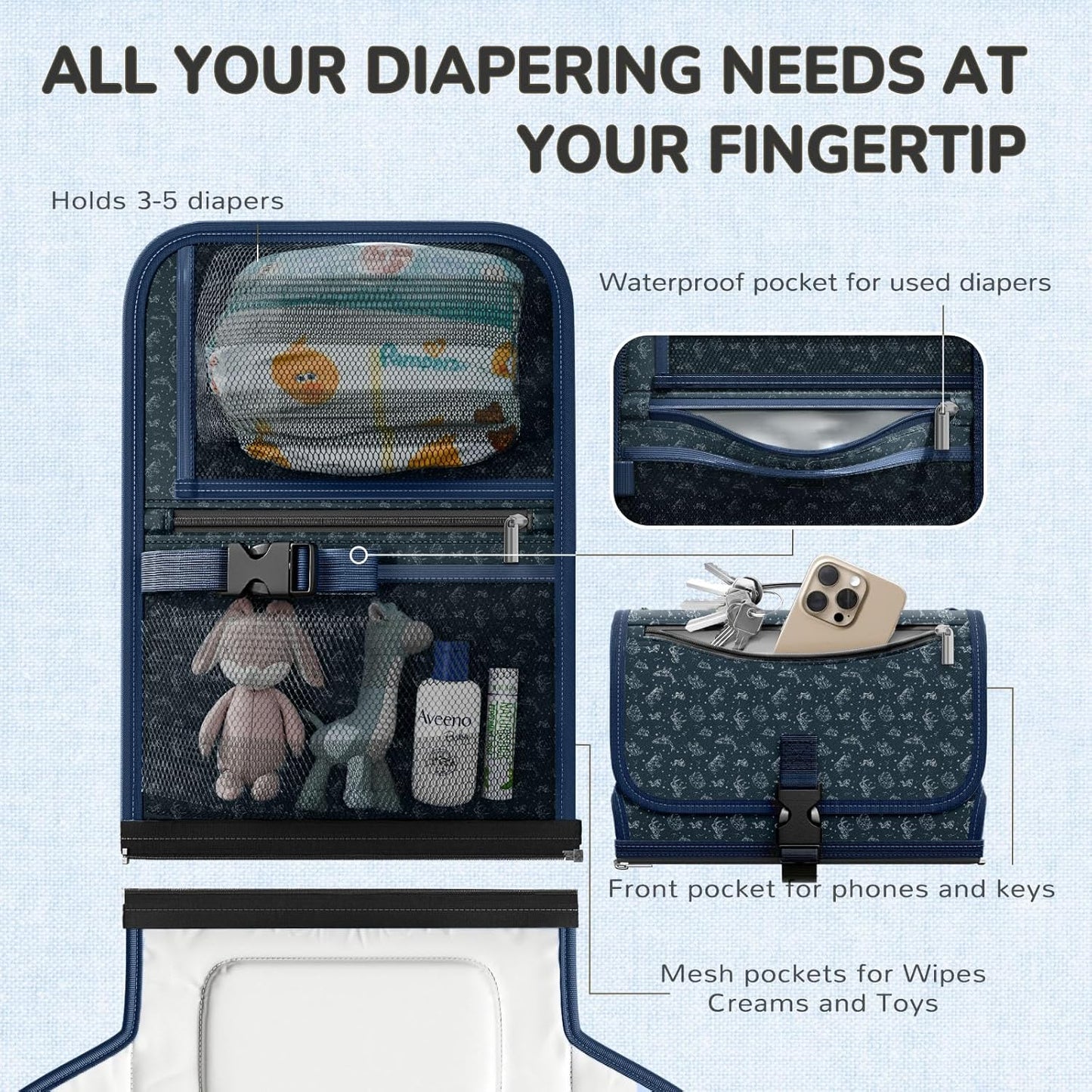 Clearance-50pcs Pack Portable Diaper Changing Pad for Baby